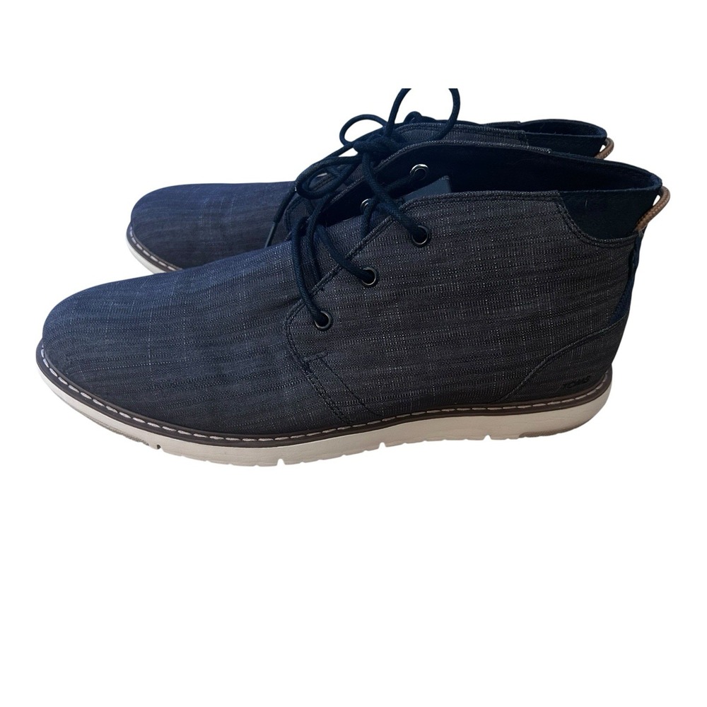 TOMS Navi Chukka Boot Crosshatch Denim Size 12